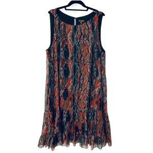 Voir Voir Sheer Lined Snake Print Dress, 18